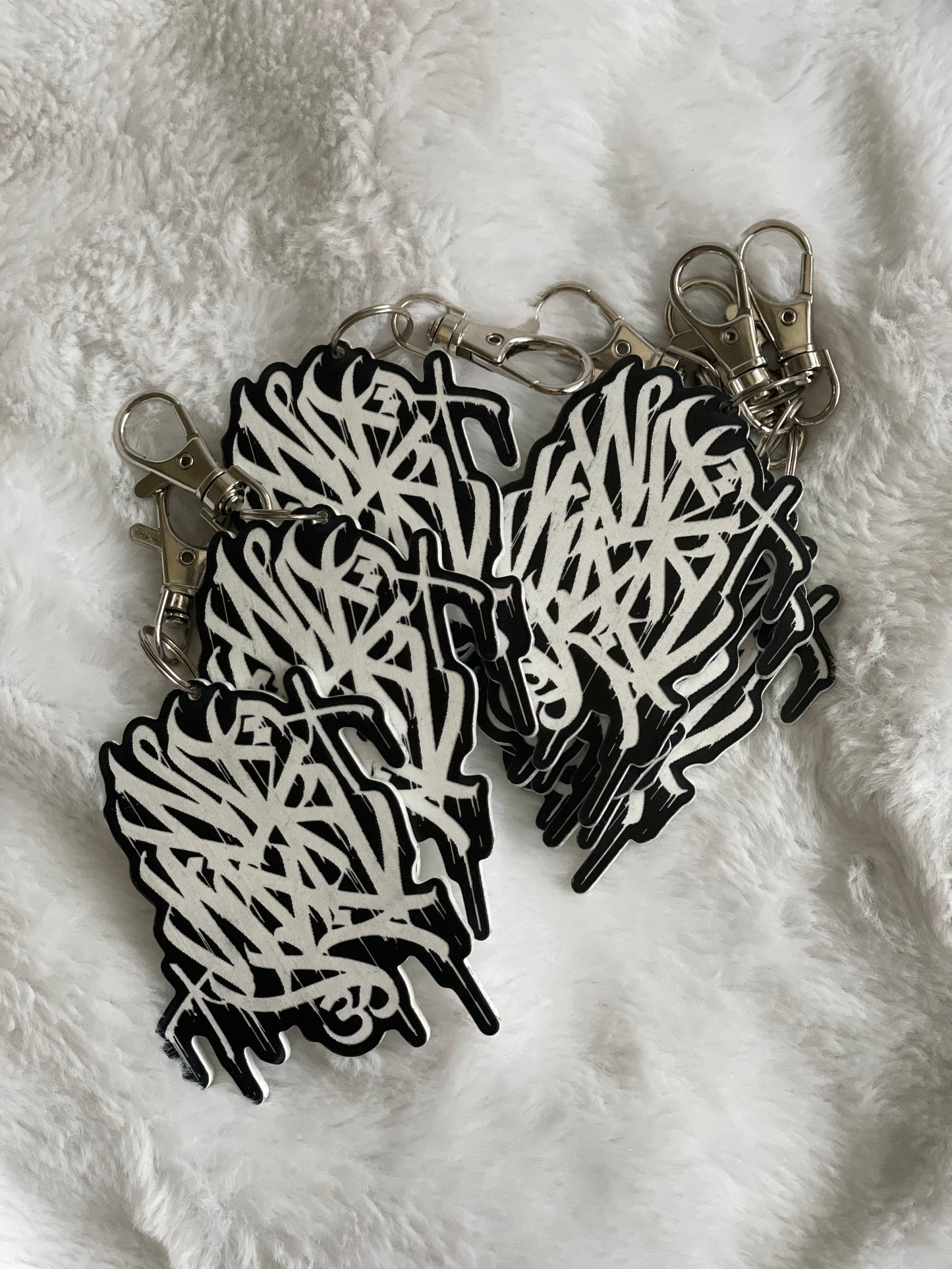 Limited Edition “Namaste” Black on White Keychain