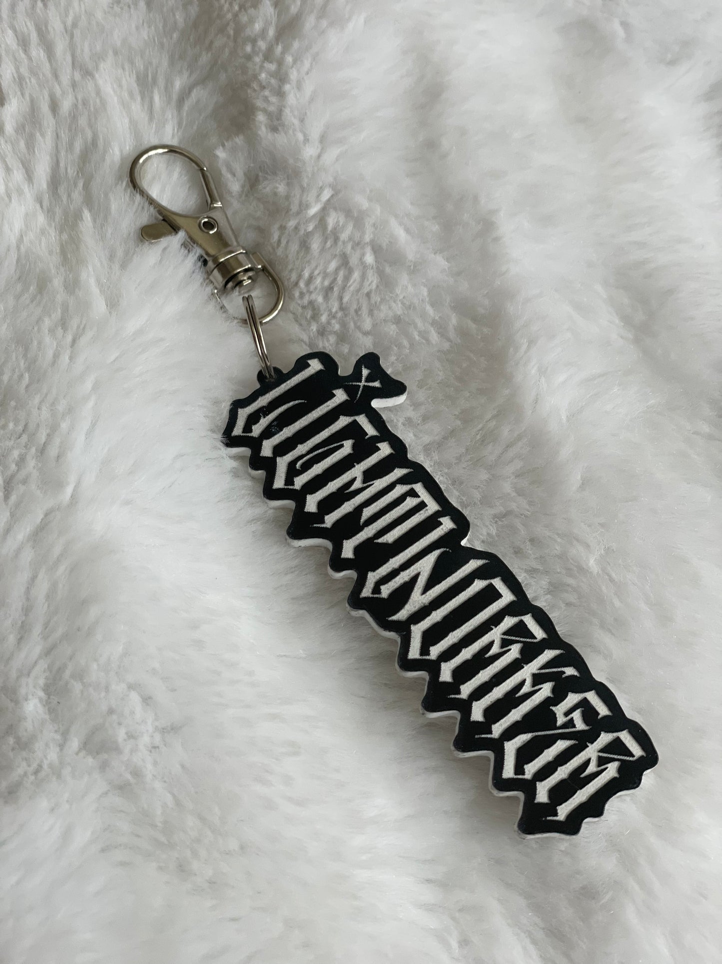 Limited Edition “Lightworker” Black on White Keychain