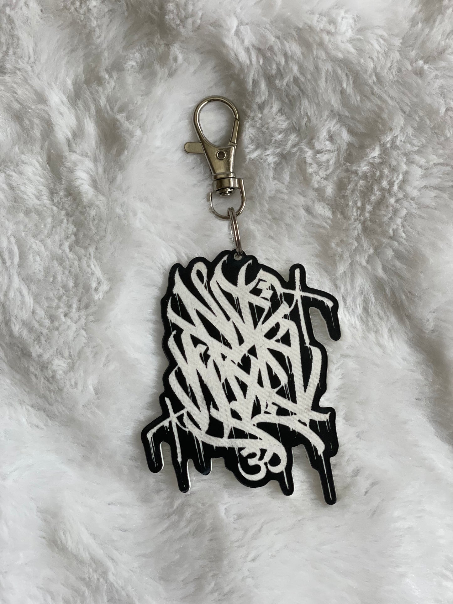 Limited Edition “Namaste” Black on White Keychain