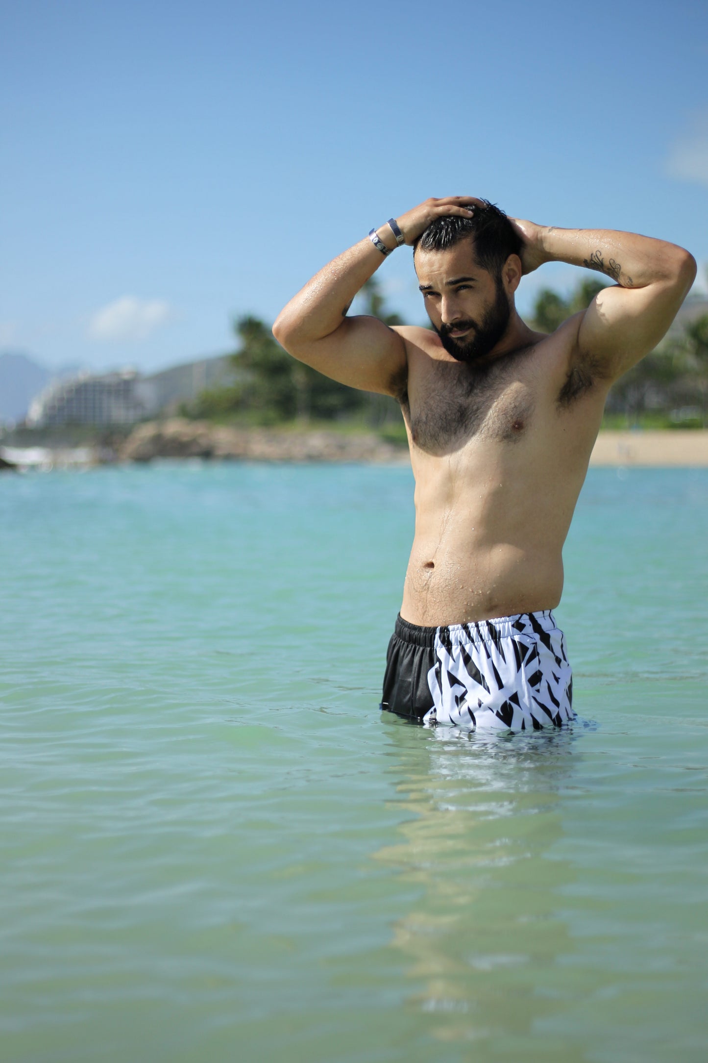 Dark Heart City “Namaste” - Men's swim trunks