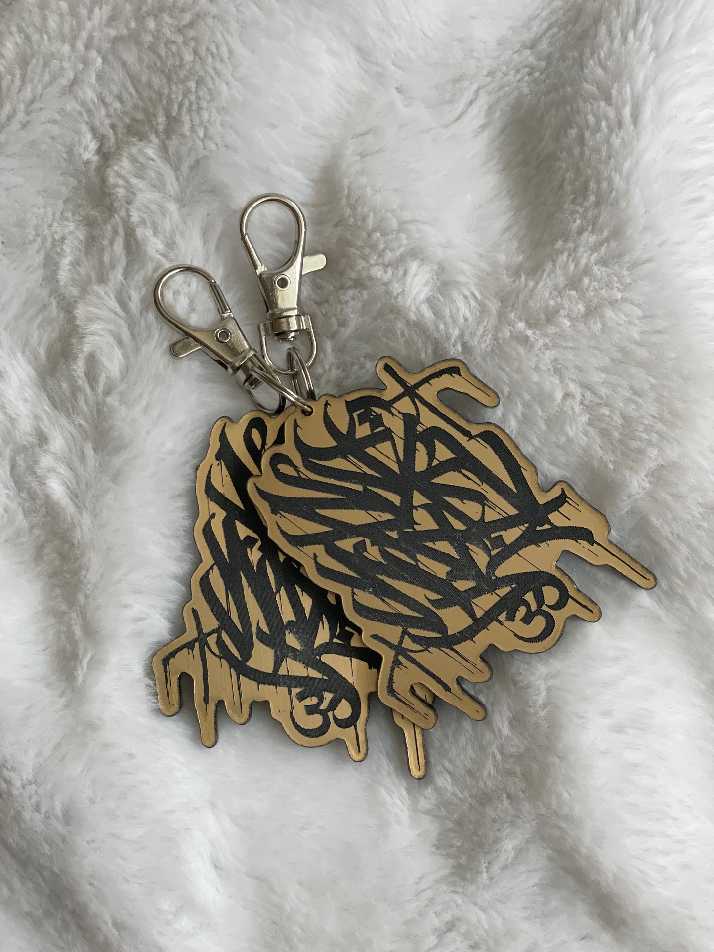 Limited Edition “Namaste” Black on Gold Keychain