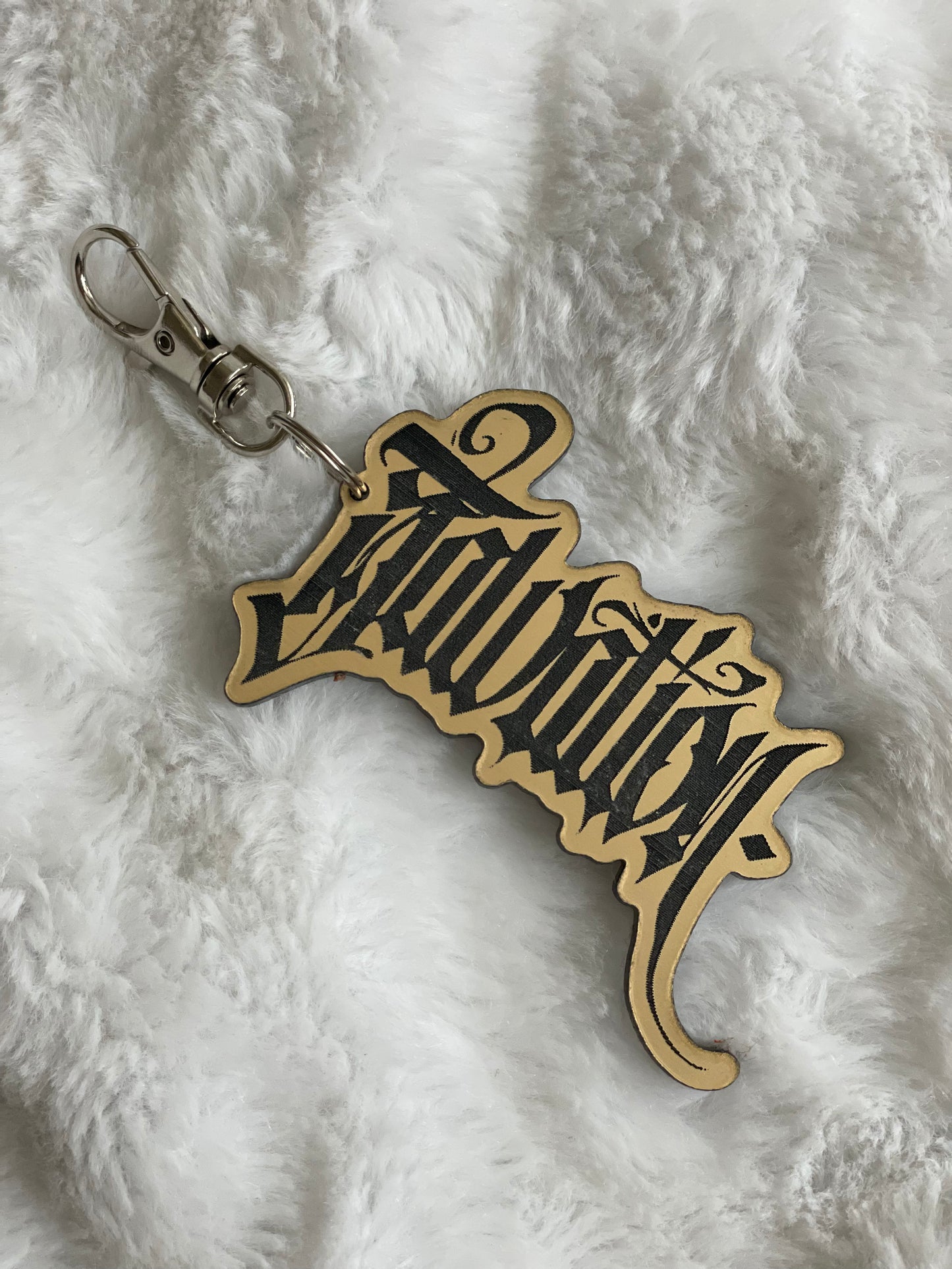 Limited Edition “Salvation” Black on Gold Keychain