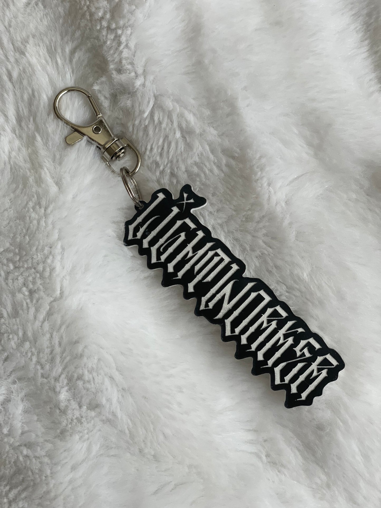 Limited Edition “Lightworker” Black on White Keychain