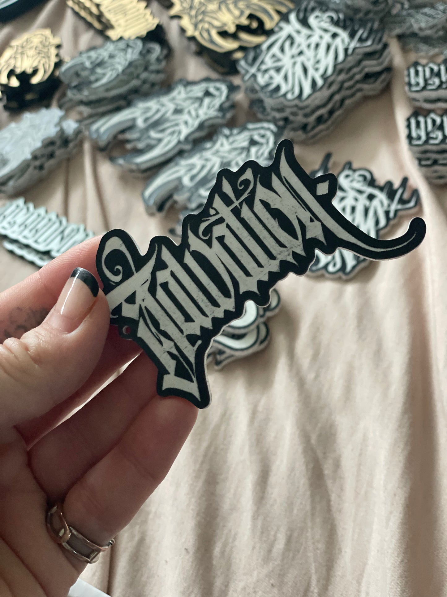 Limited Edition “Salvation” Black on White Keychain