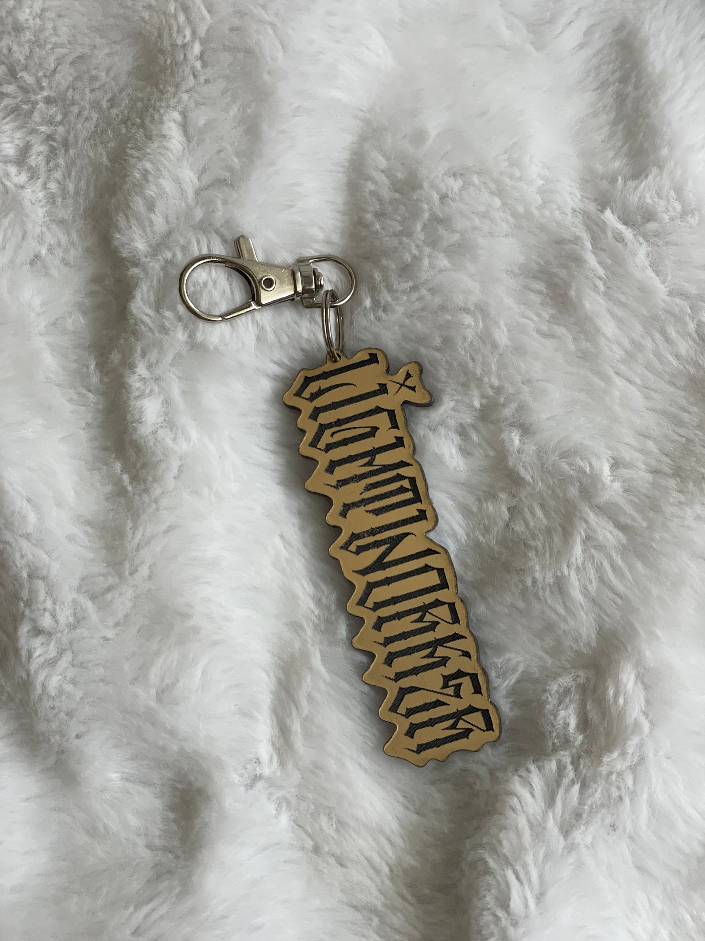 Limited Edition “Lightworker” Black on Gold Keychain