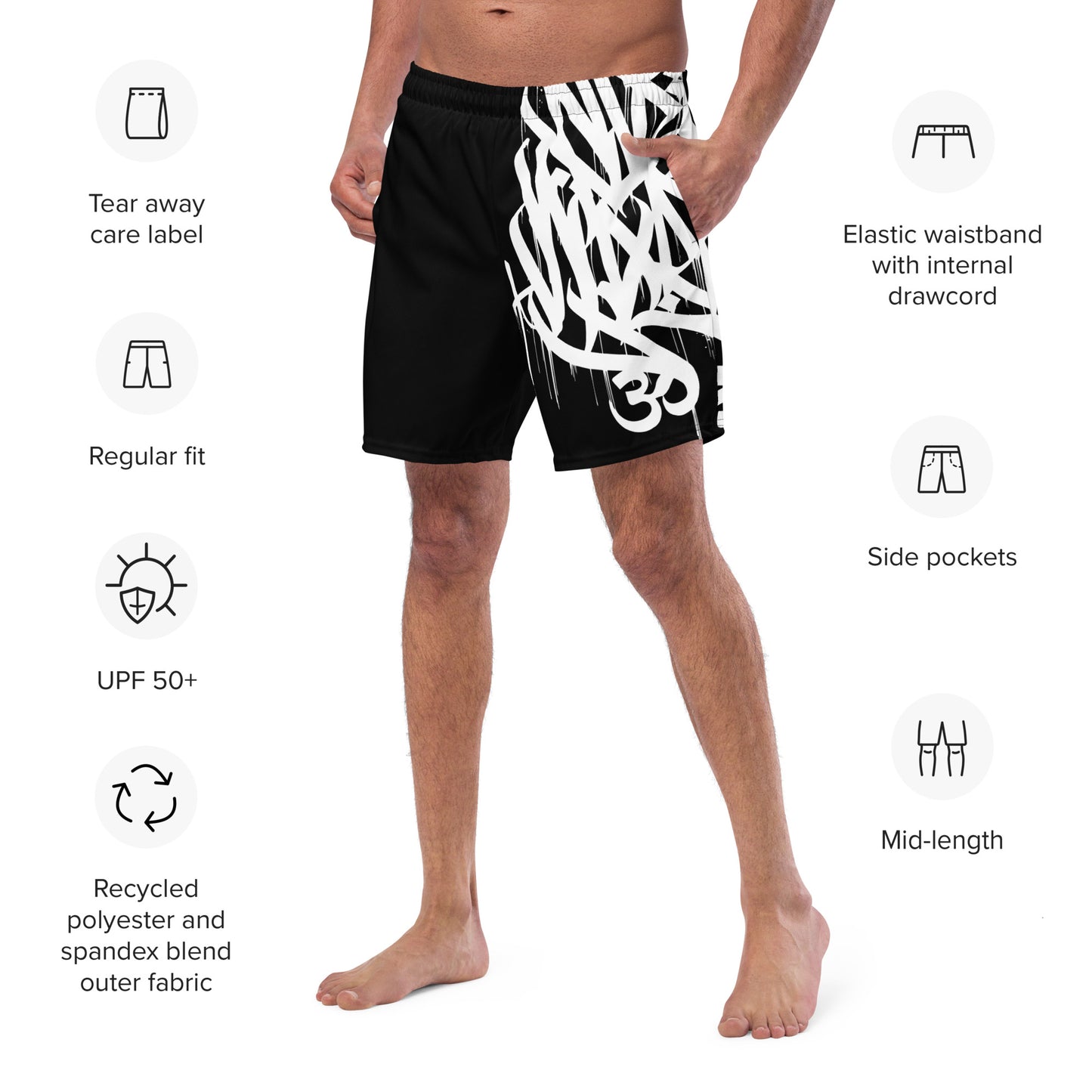 Dark Heart City “Namaste” - Men's swim trunks