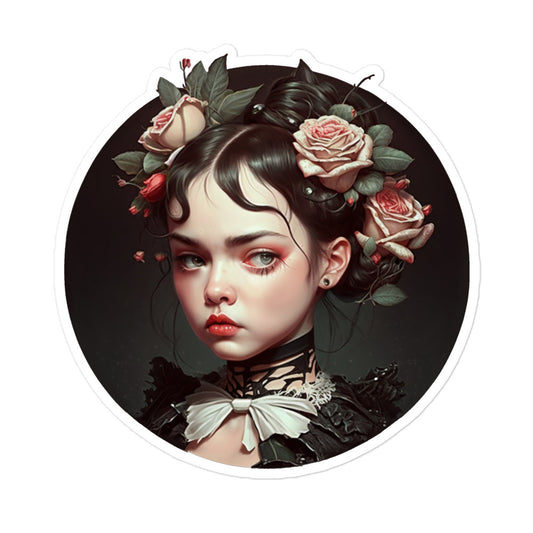 Dark Heart City “Kawaii Victorian Goth Girl” - Sticker