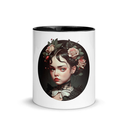 Dark Heart City “Victorian Goth Girl” Mug with Color Inside