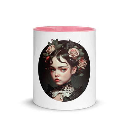 Dark Heart City “Victorian Goth Girl” Mug with Color Inside