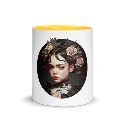 Dark Heart City “Victorian Goth Girl” Mug with Color Inside